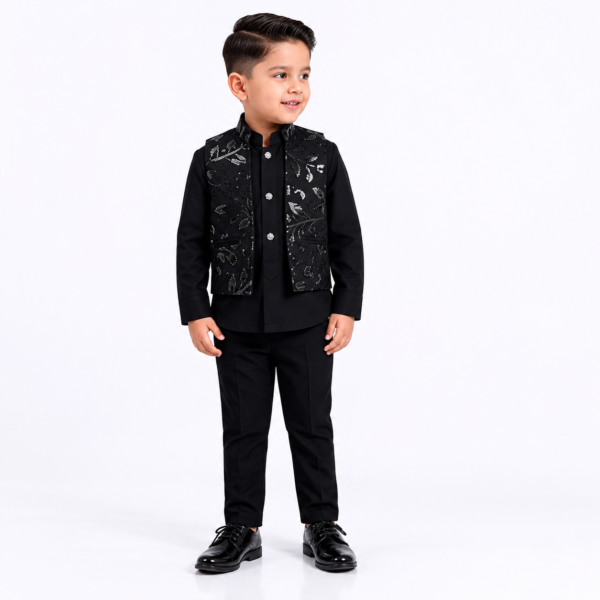 Sequinned Ethnic Set – Boys Festive Wear